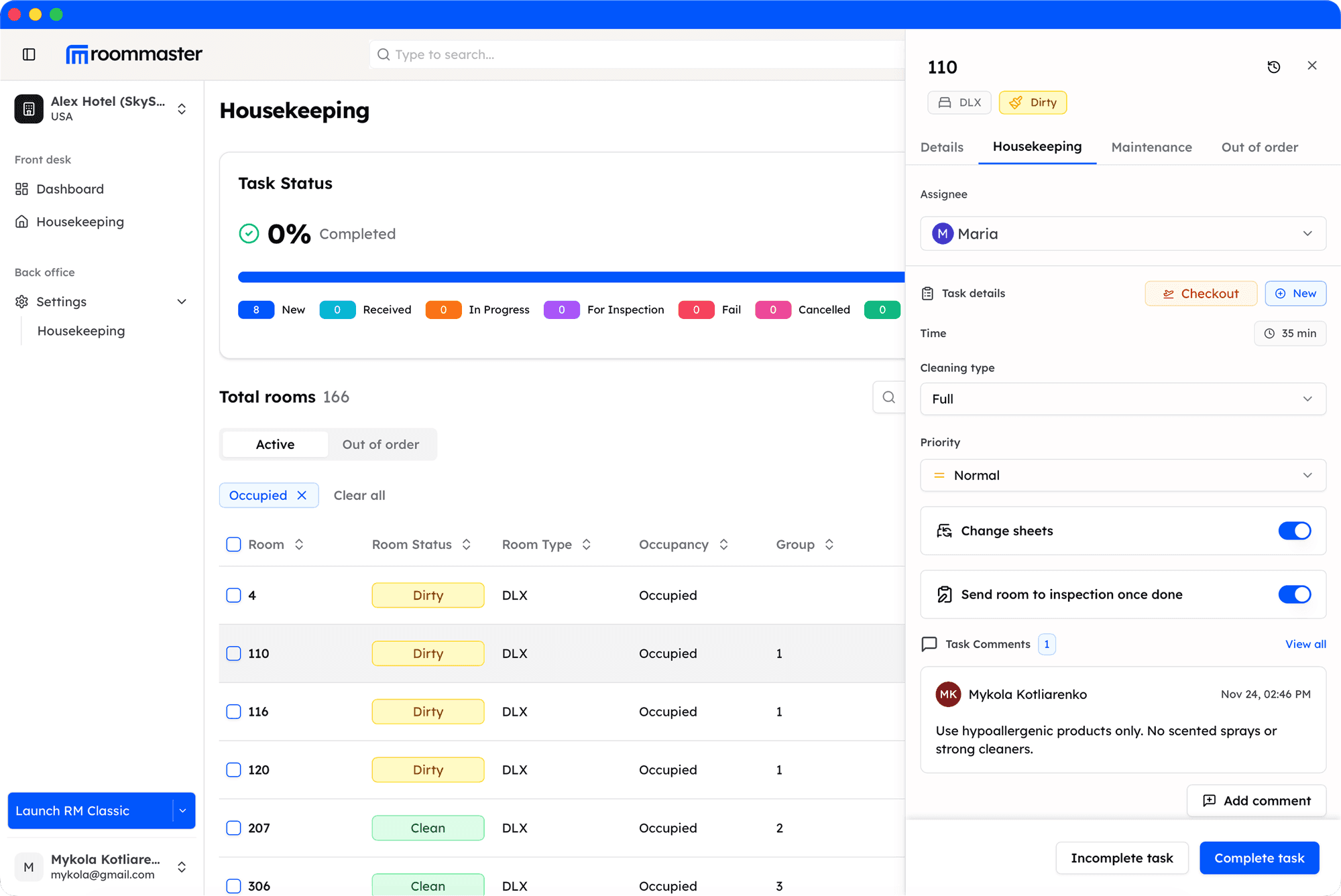 roomMaster Web App — DAU +700% on US launch day — hero image